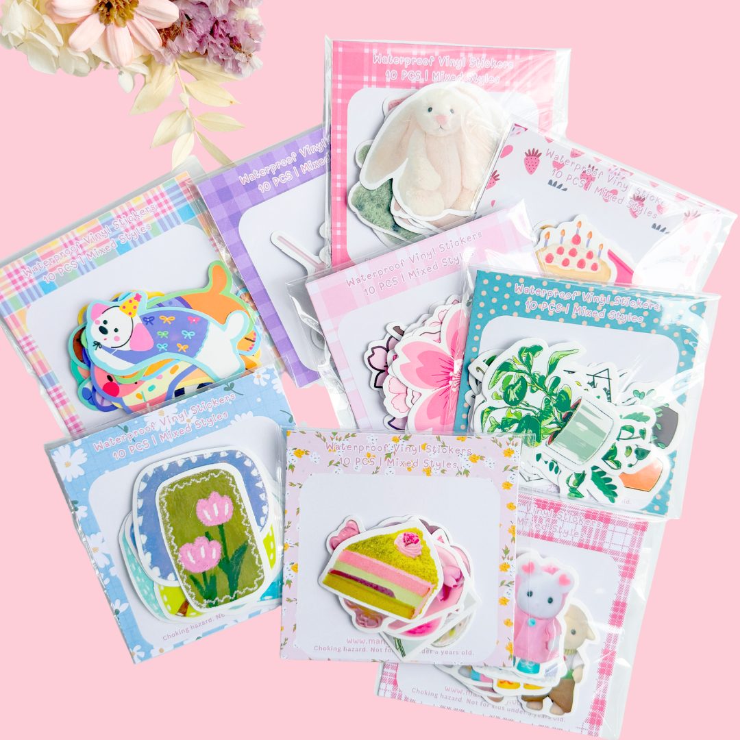 Waterproof Vinyl Sticker Flakes – 10 Pack