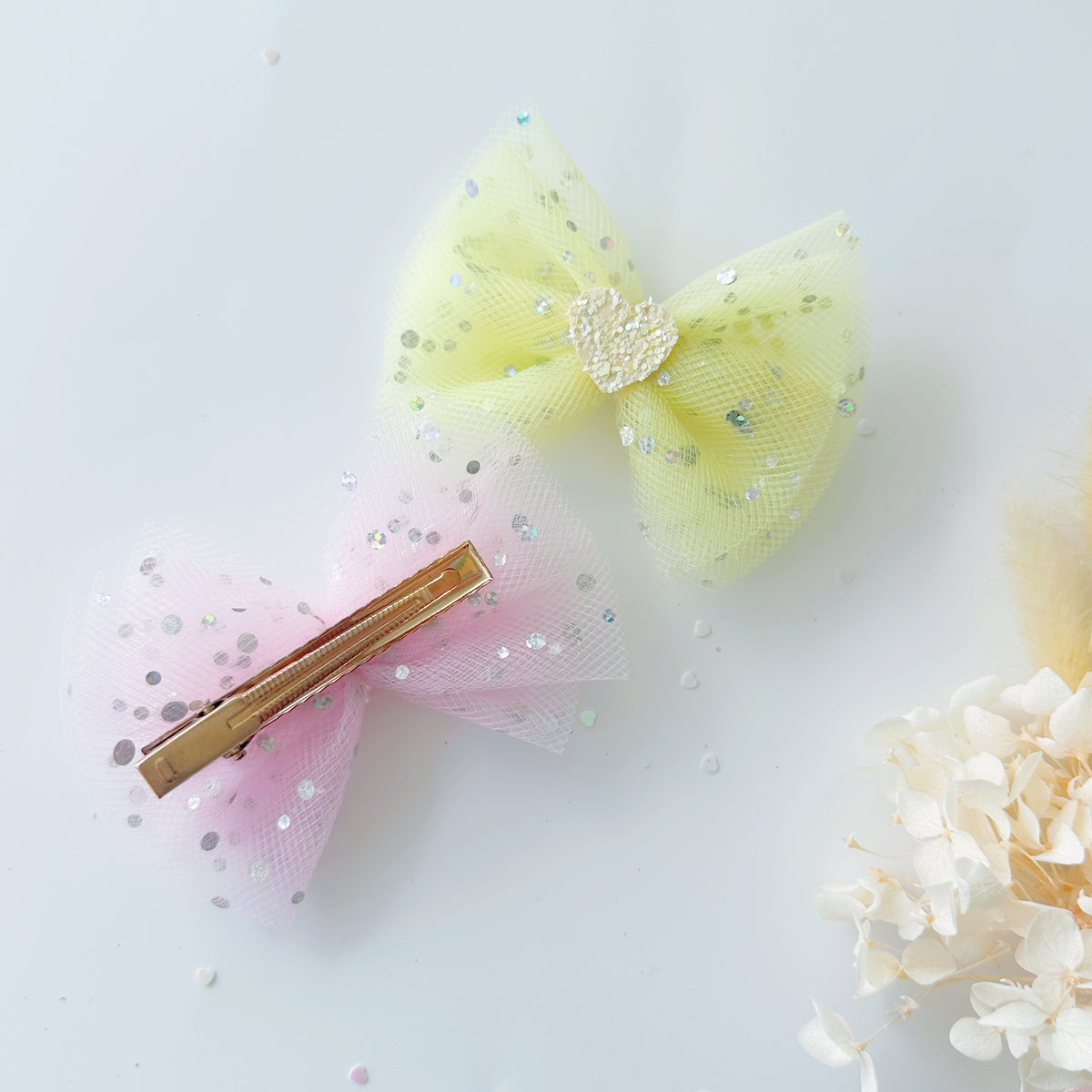 Sugar Sparkles Handmade Collection - Tulle Bow Hair Clip