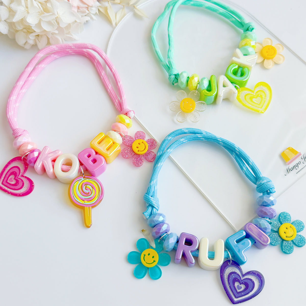 Personalised Charmed Pet Collar | Custom Name Beaded Collar