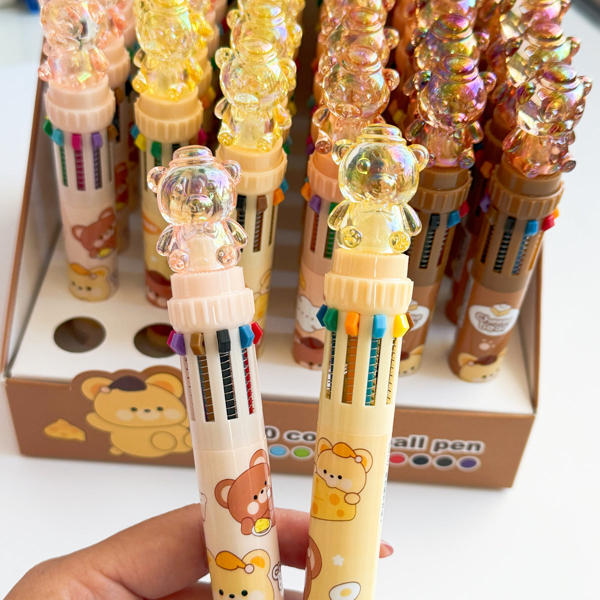 Cheese bear 10 cols ball pen