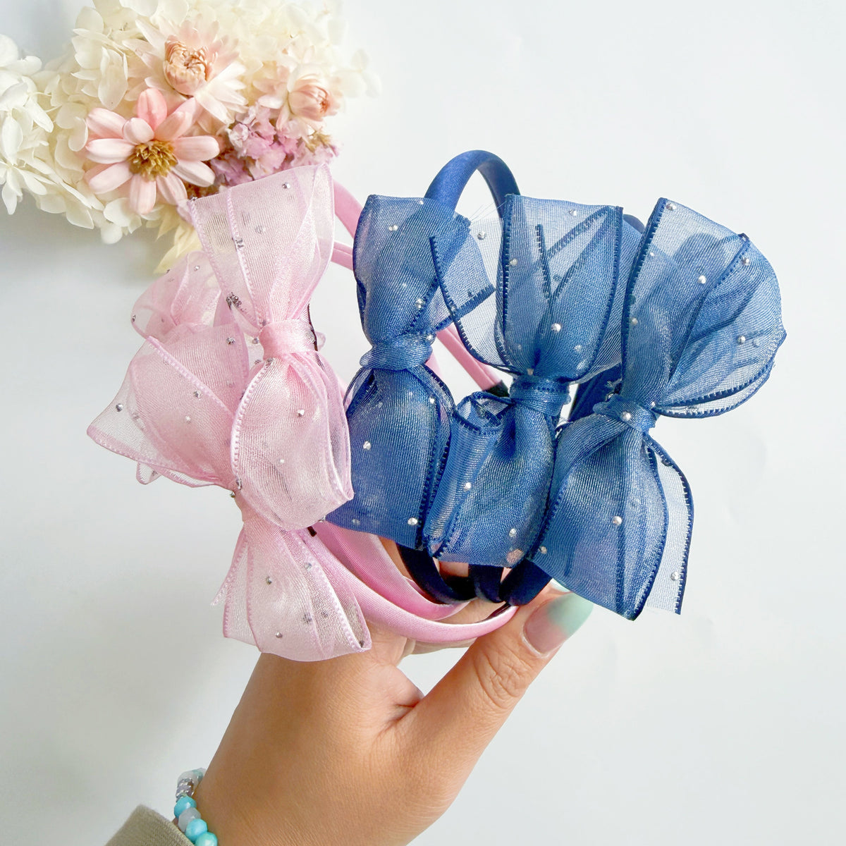 Handmade Star dust Bow headband