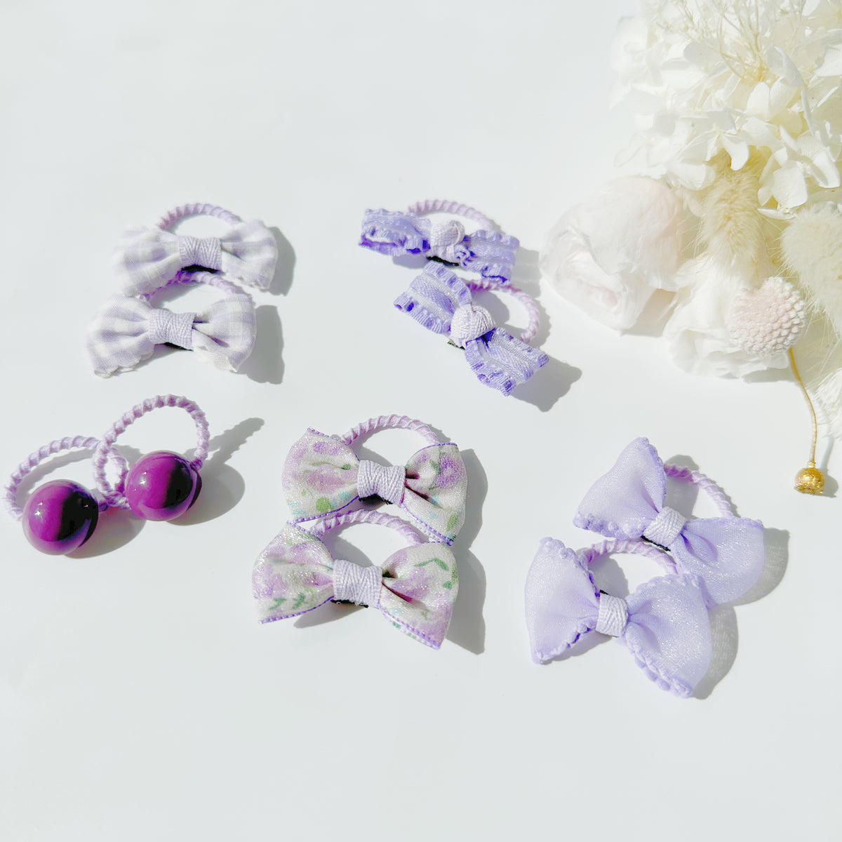 The Fluffy Collection -Violet Petite Hair ties