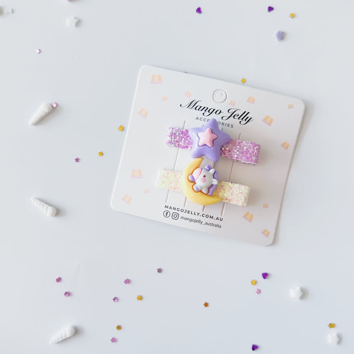 Starlight Whimsy Handmade Collection - Glitter clips