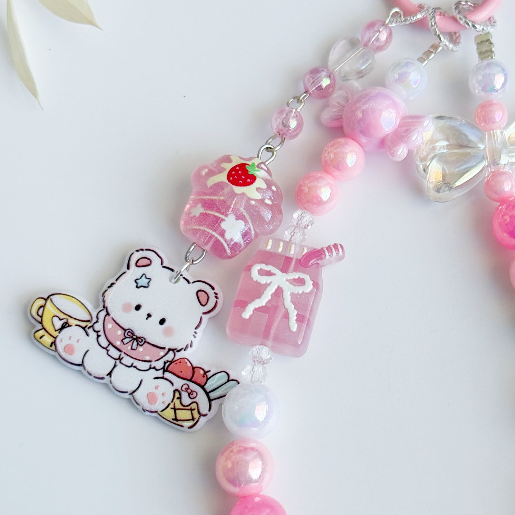 Pink cat charm