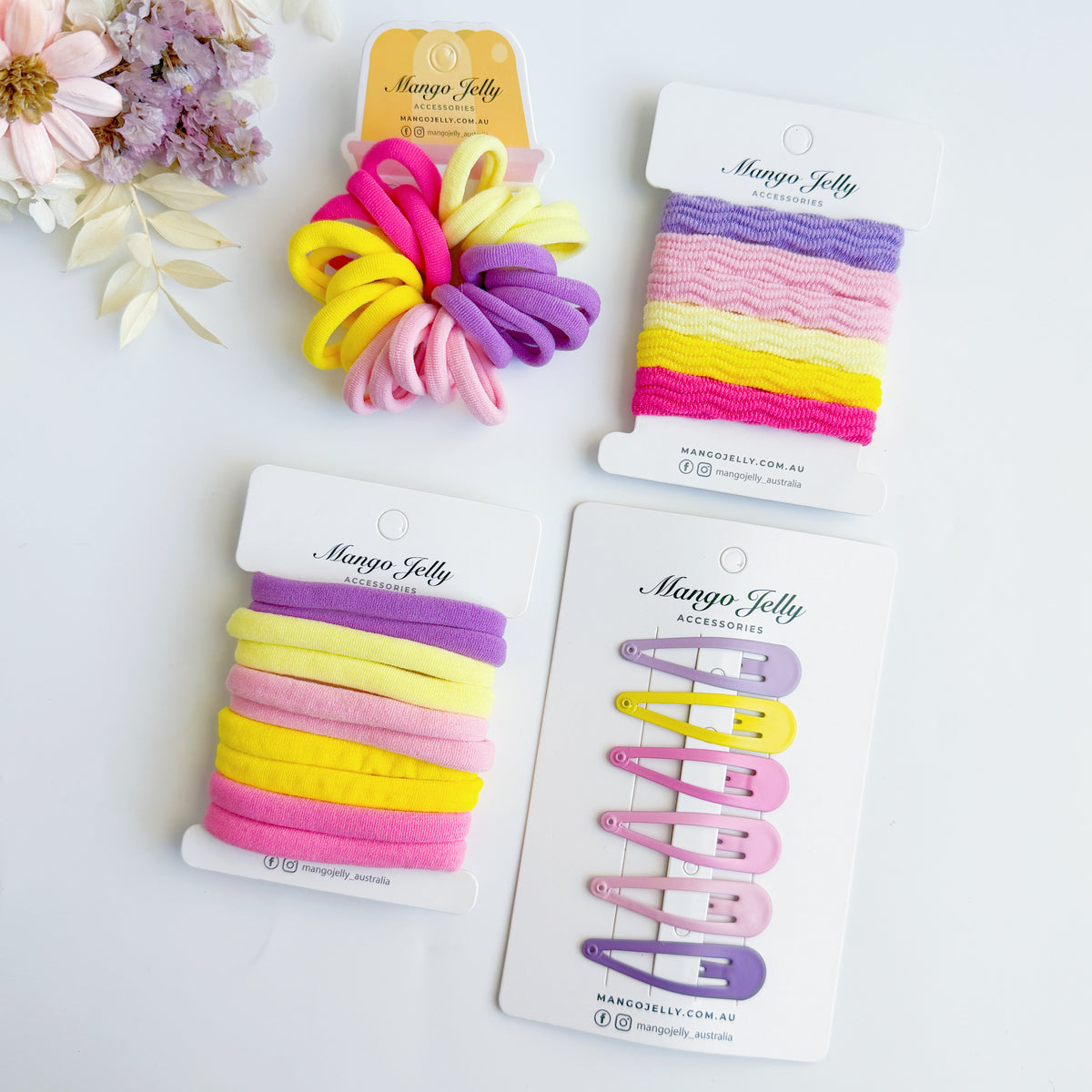 Sweet Pop Snap Hair Clips (5cm) – Pastel Colour Set