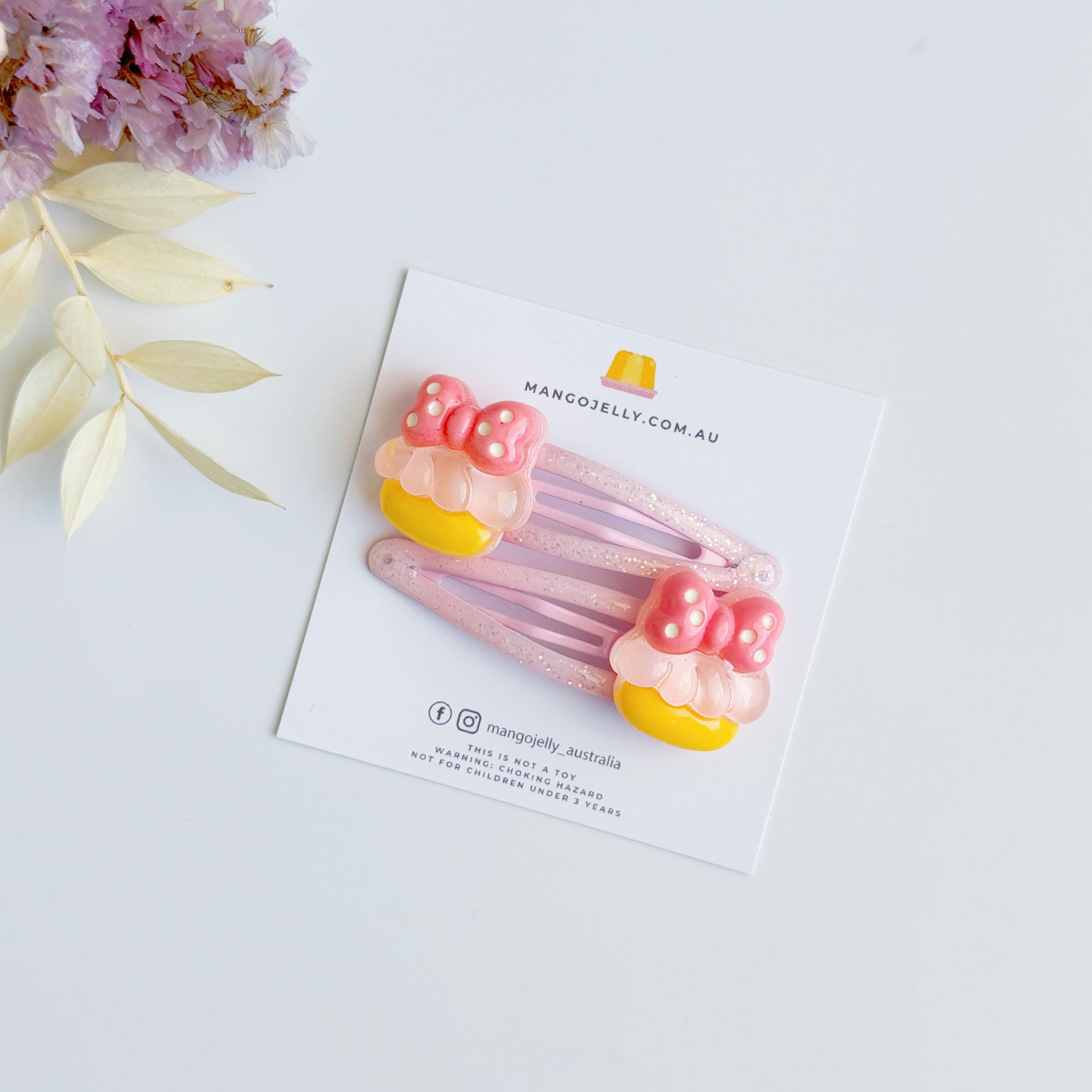 Sweet Pop Glitter Snap Hair Clips