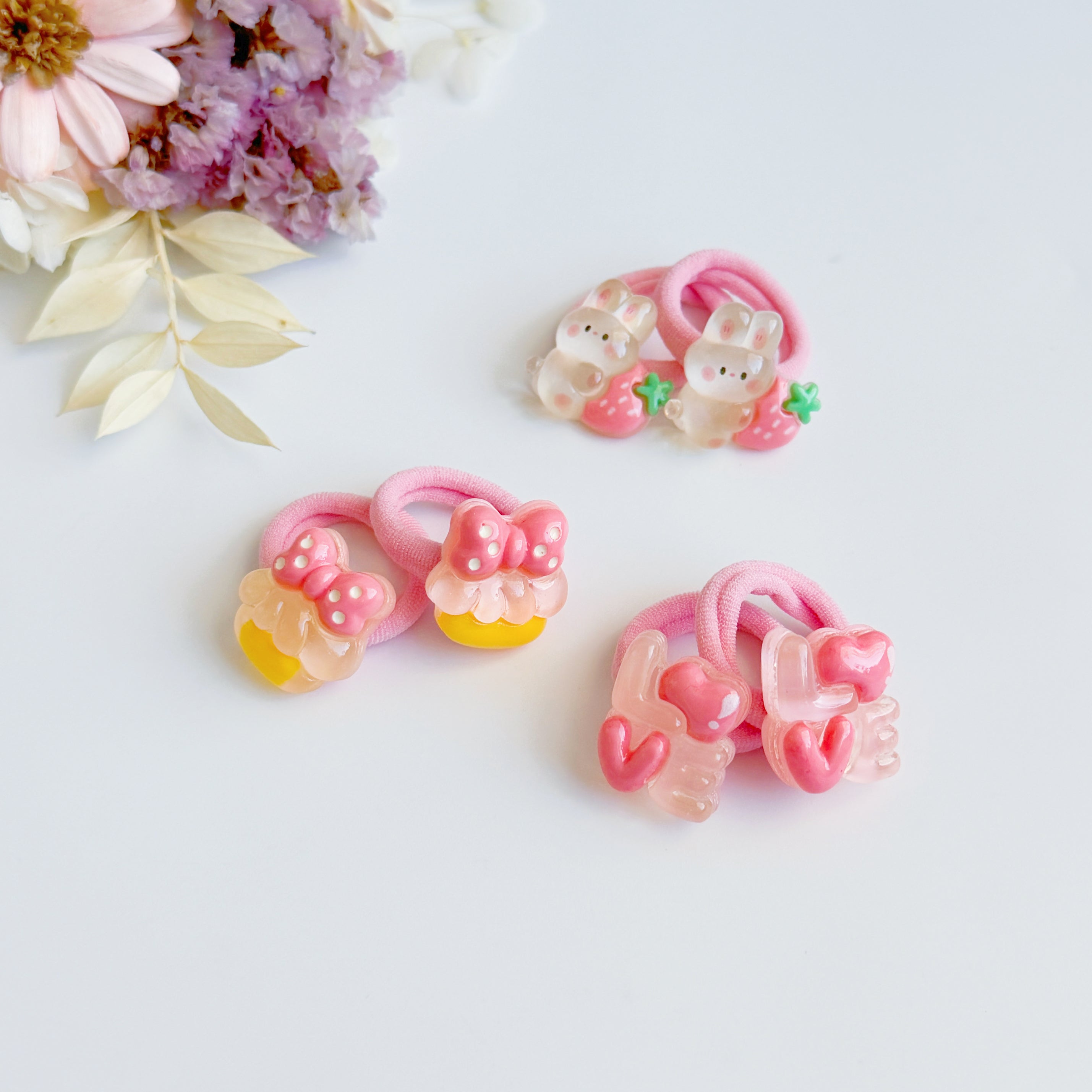 Sweet Pop Character Metal free soft hair ties