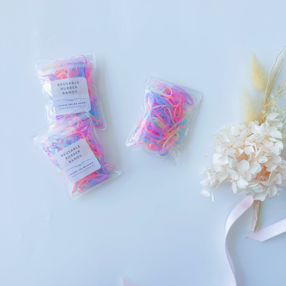Reusable Jelly colour rubber bands (regular size 100 pcs)