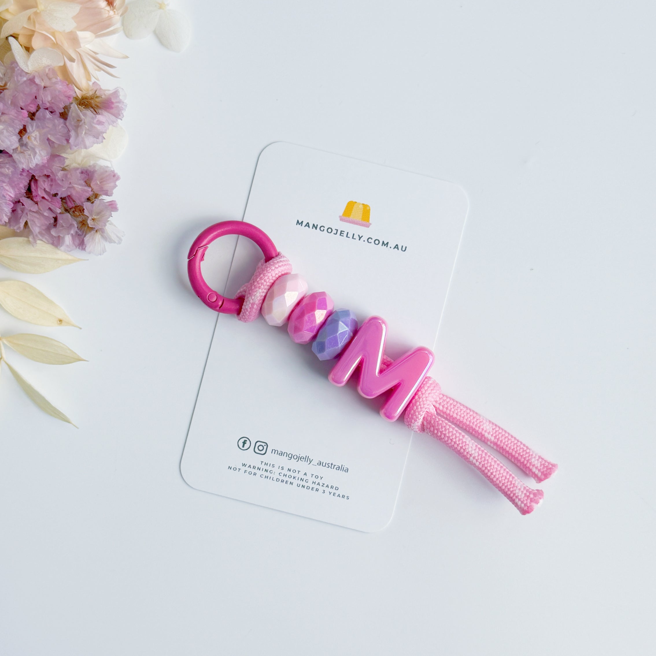 Personalised Initial Bead Bag Tag