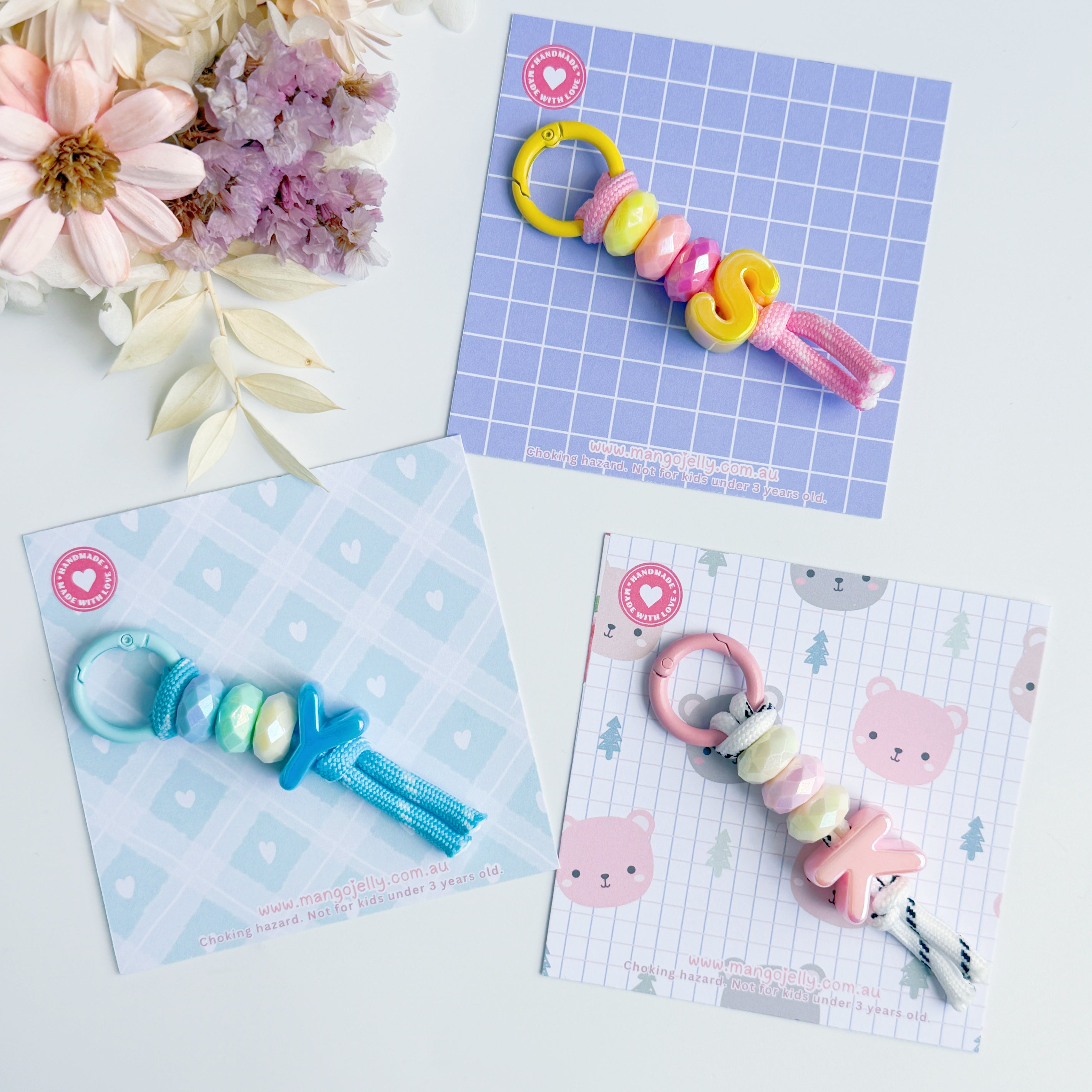 Personalised Initial Bead Bag Tag
