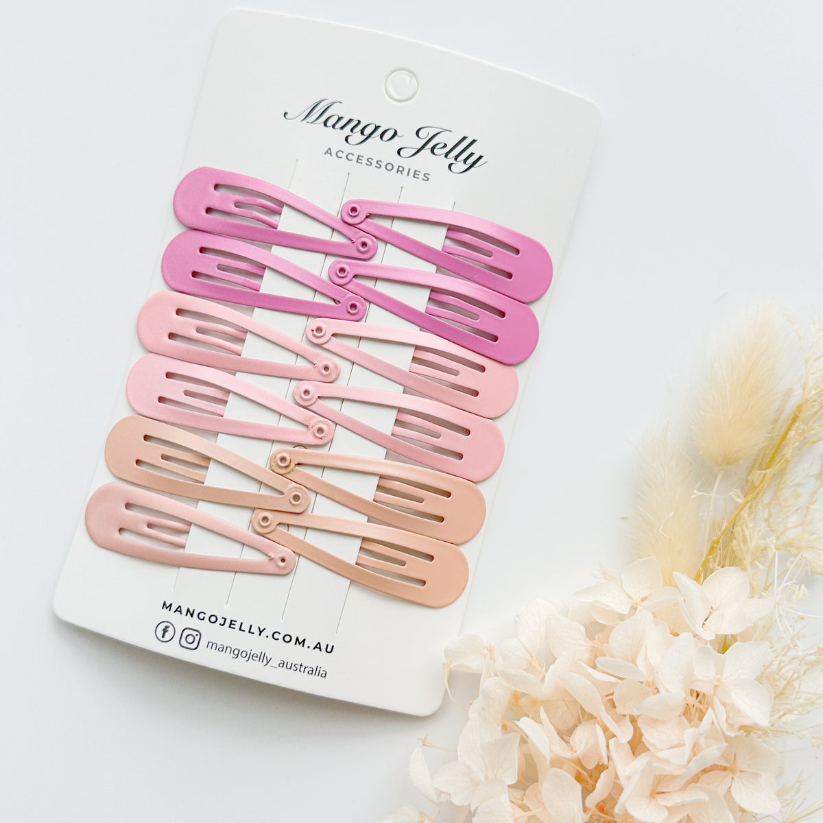 Essential Snap Hair clips - Pink