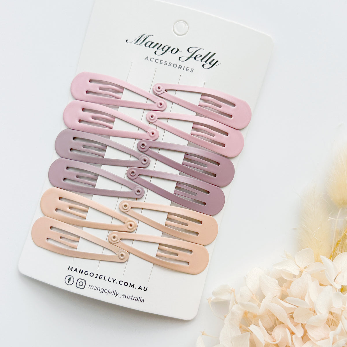 Essential Snap Hair clips - Dusty Pink