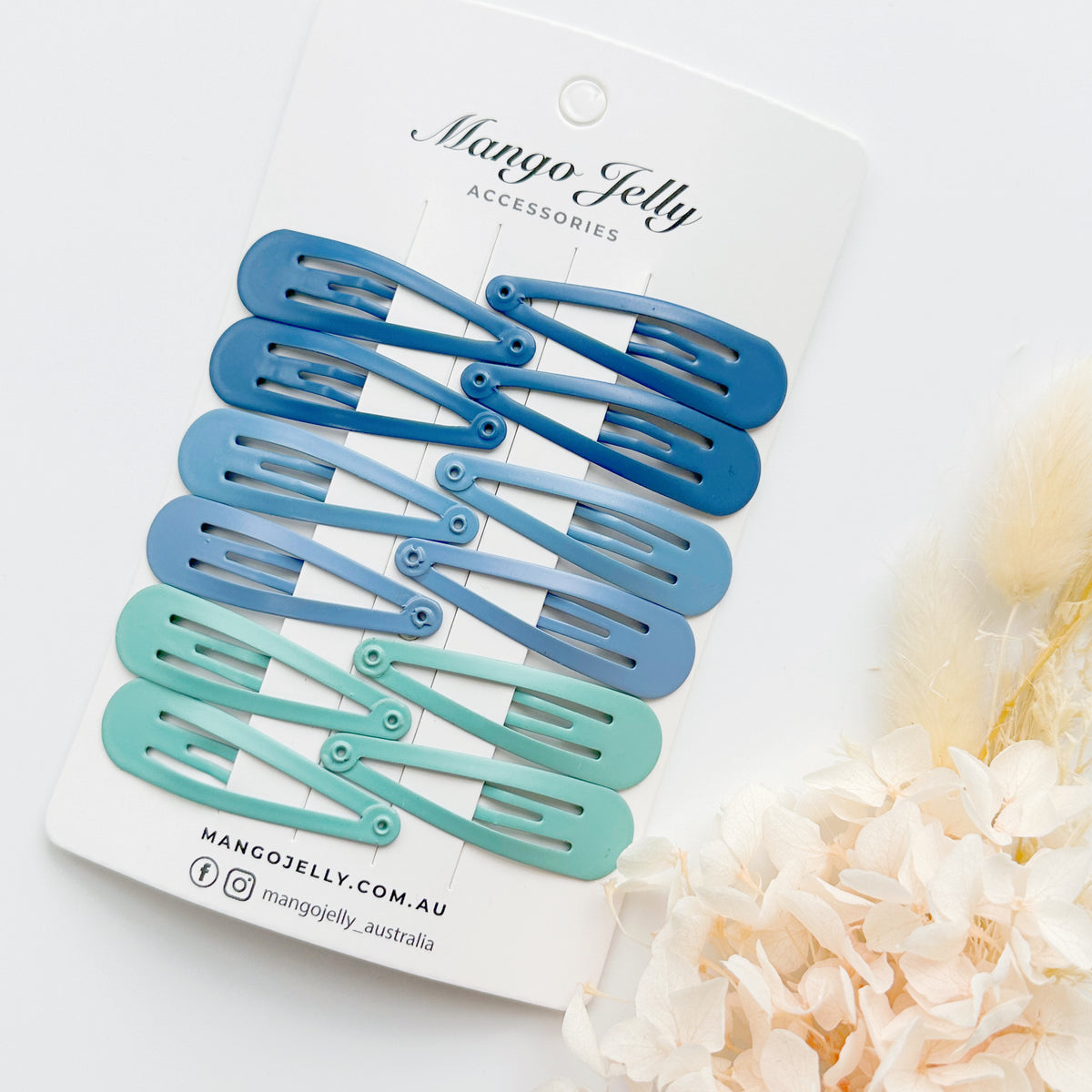 Essential Snap Hair clips - Blue