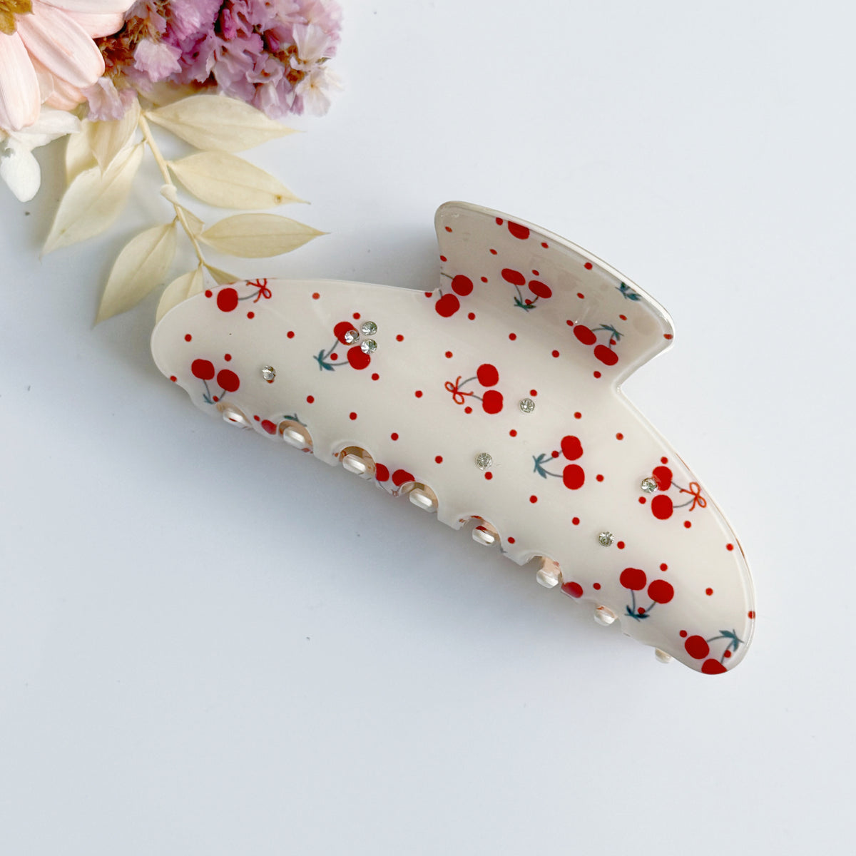 Floral & Cherry Hair Claw Clips