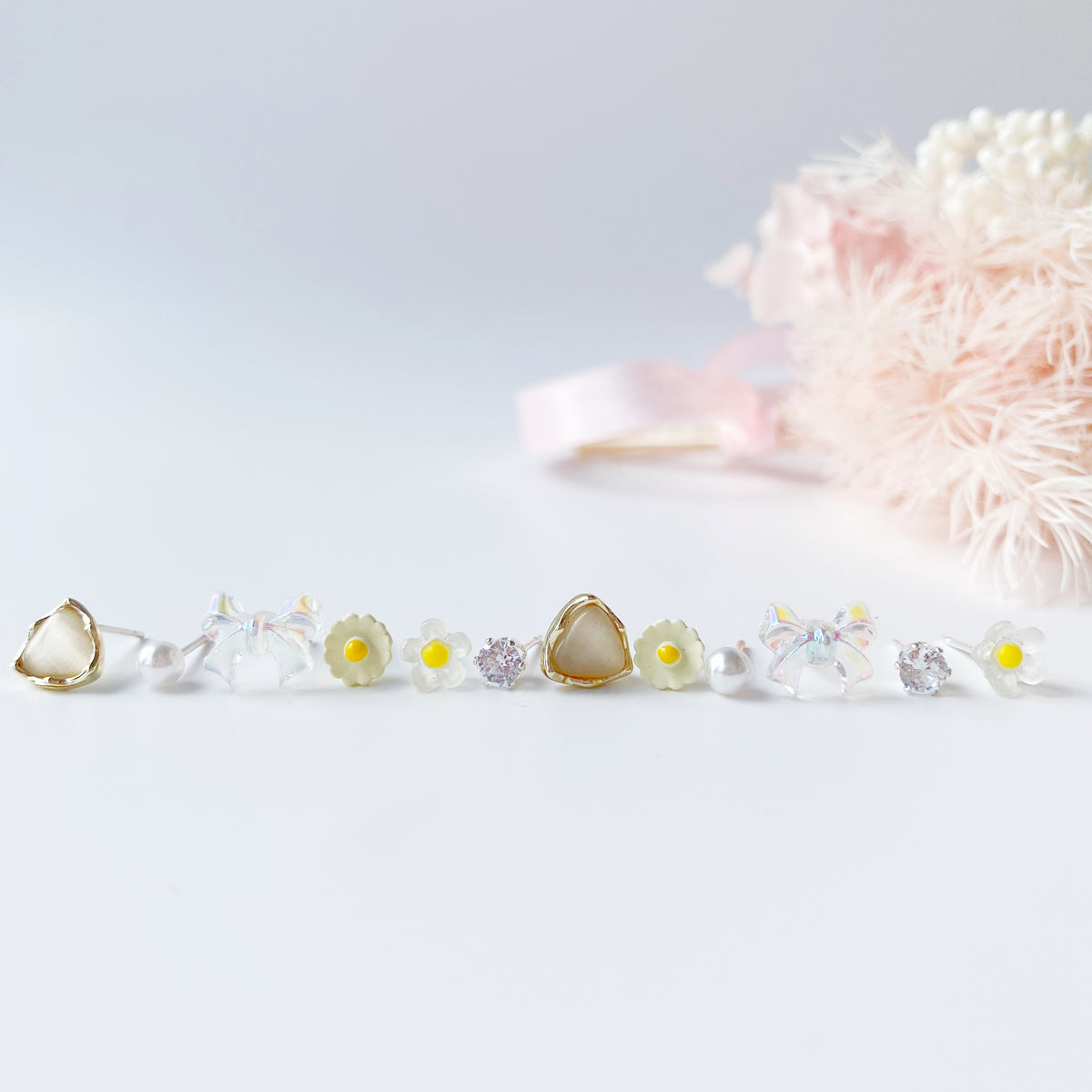 Sterling Silver Petite Studs 6 Pairs - Mega Collection Bows