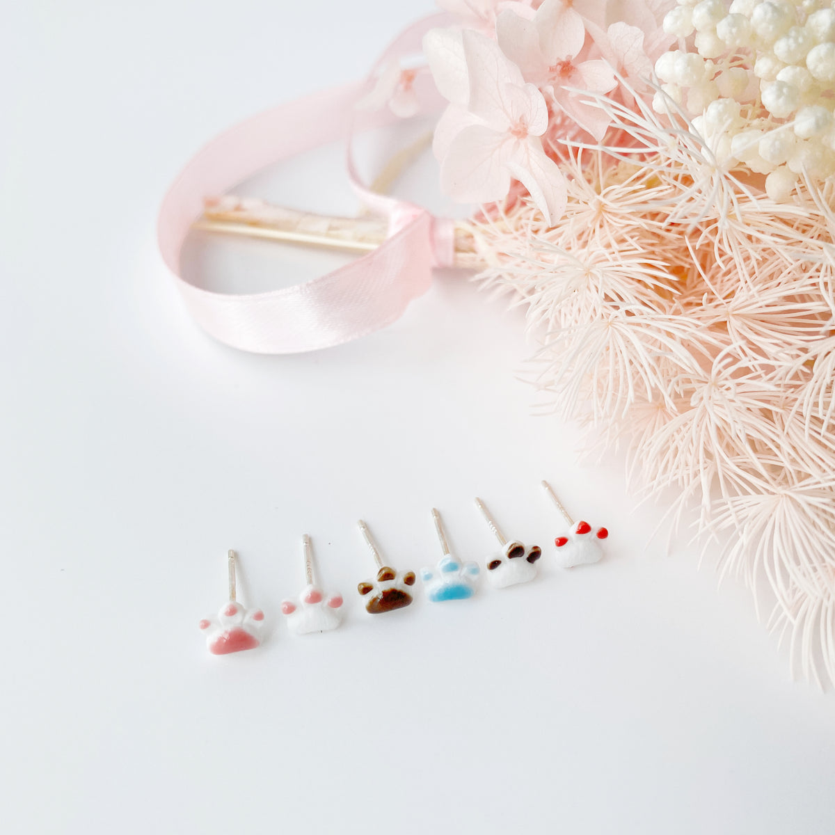 Sterling Silver Petite Studs 3 Pairs - Tiny Paws