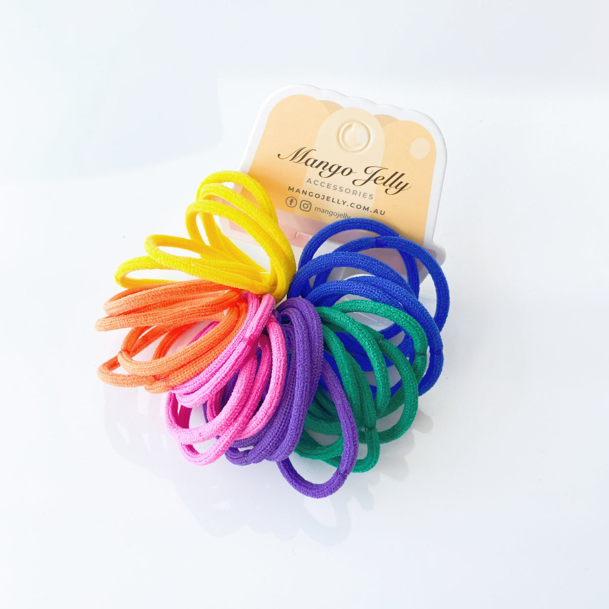Kids Hair Ties - Classic Rainbow (thick)