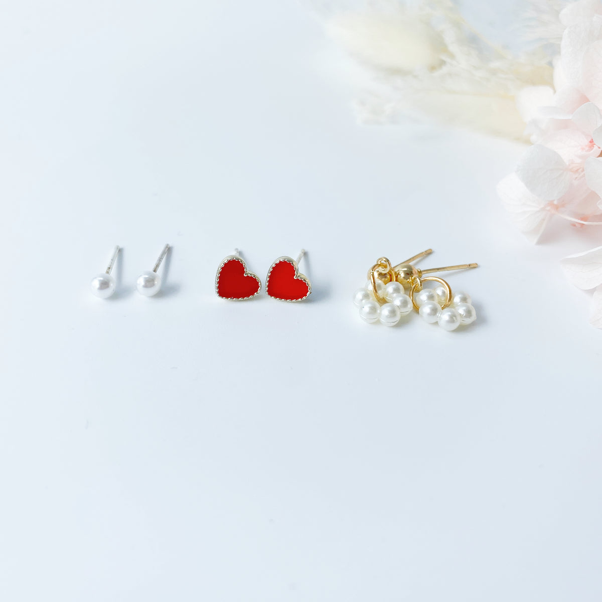 Sterling Sliver Petite Studs 3 Pairs - Vintage mini