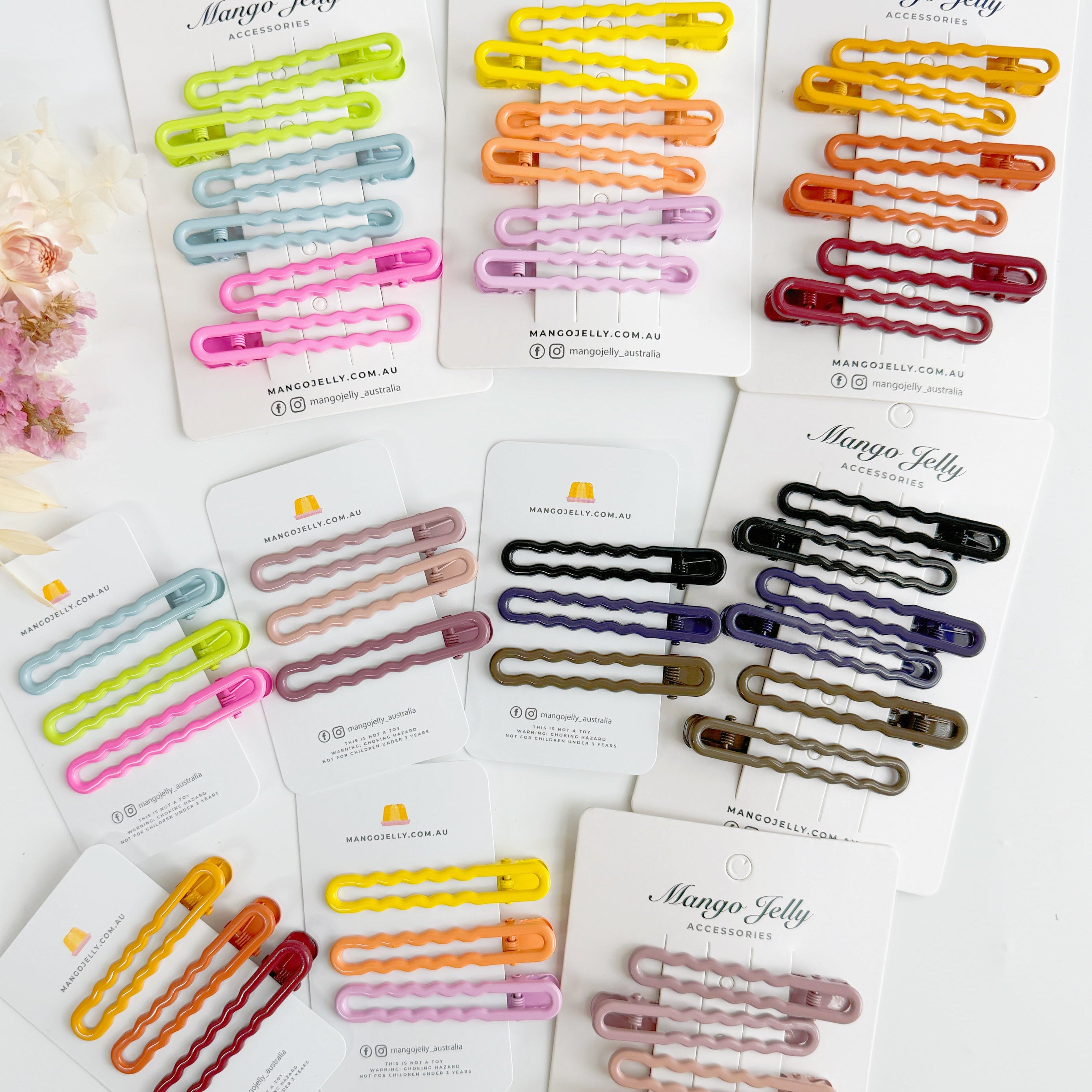 Gloss wavy hair clips