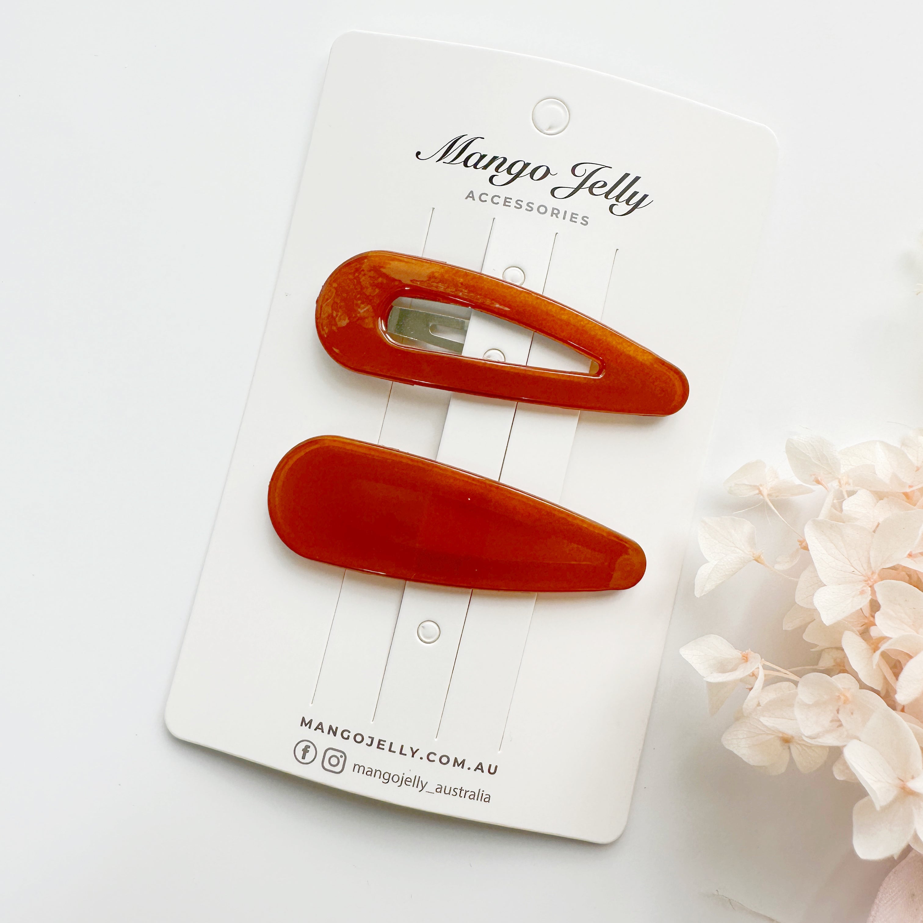 Large classic autumn snaps - deep orange – MANGO JELLY