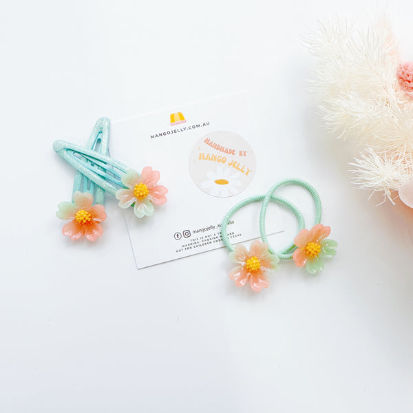 Glittery Cherry Blossom Handmade Collection - Set (Minty)