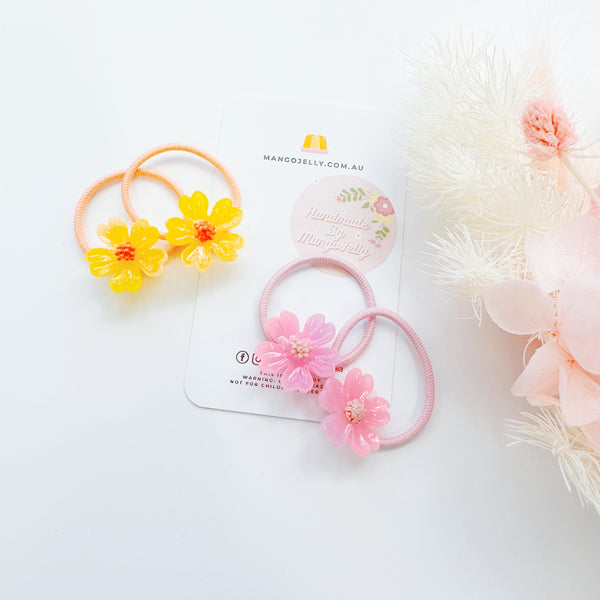 The Cherry blossom Flowers Collection - Hair ties bundle A