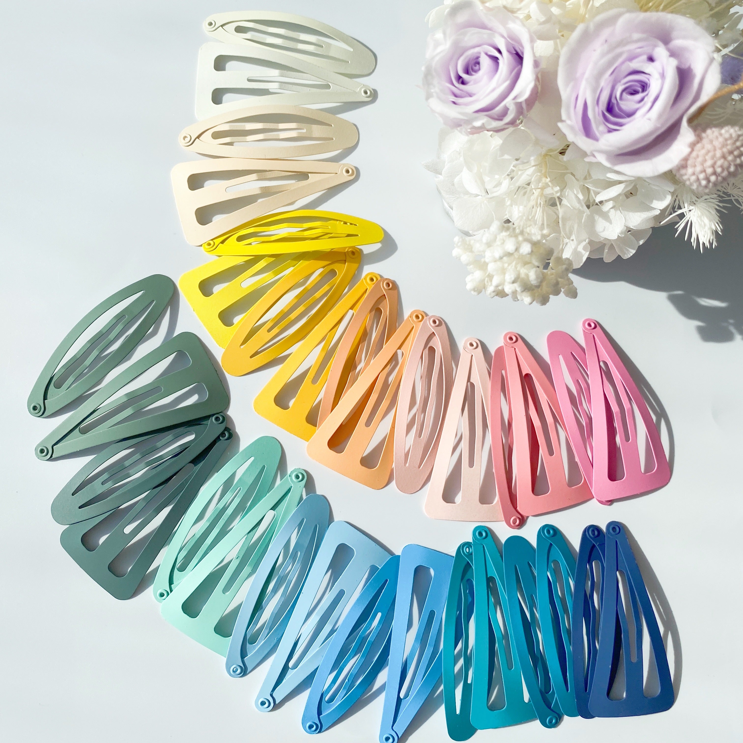 7cm Matte Snap Hair Clips – 4pcs Set
