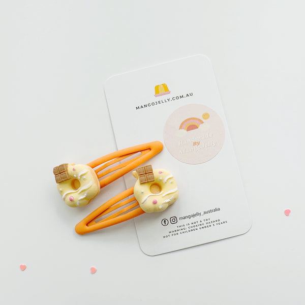 The donut Handmade Collection - Snap Clips (Cream)