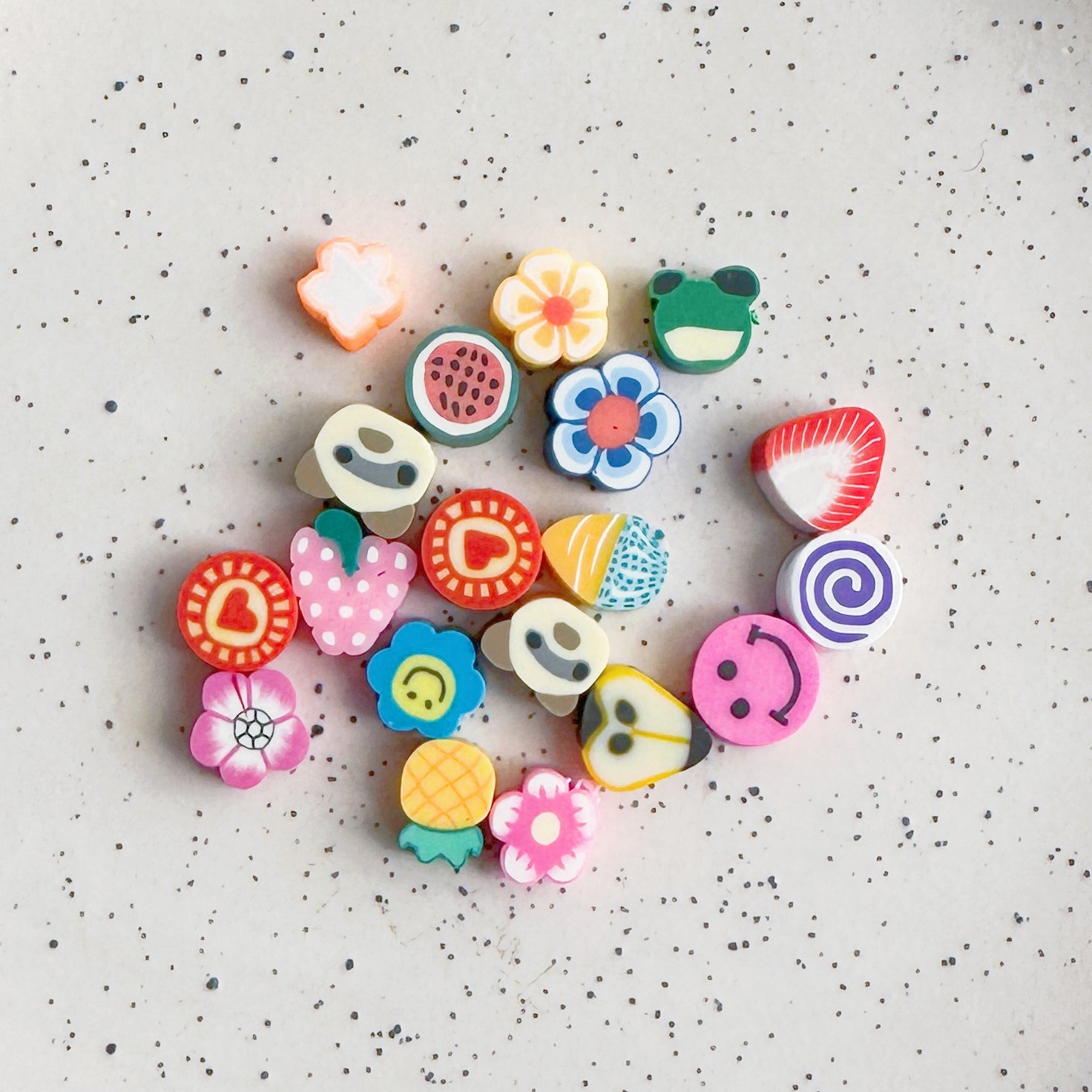 Tiny clay beads