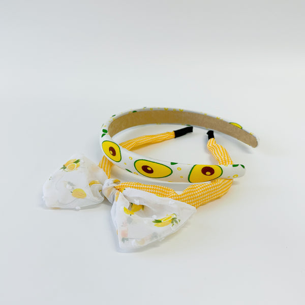 Kids Headband bundle - avocado & wired ribbons