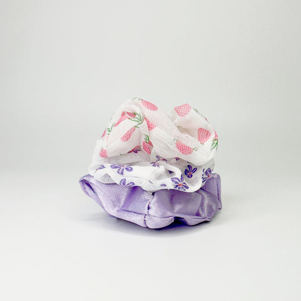Scrunchies bundles - silky purple mix