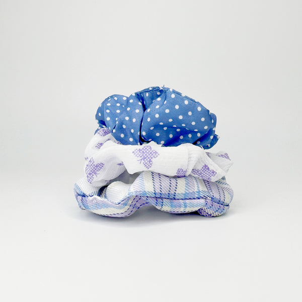 Scrunchies bundles - Blue polka dots