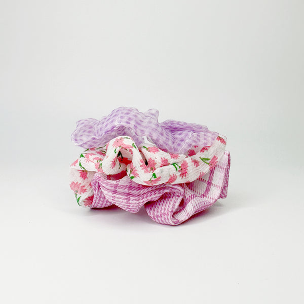 Scrunchies bundles - Pink check