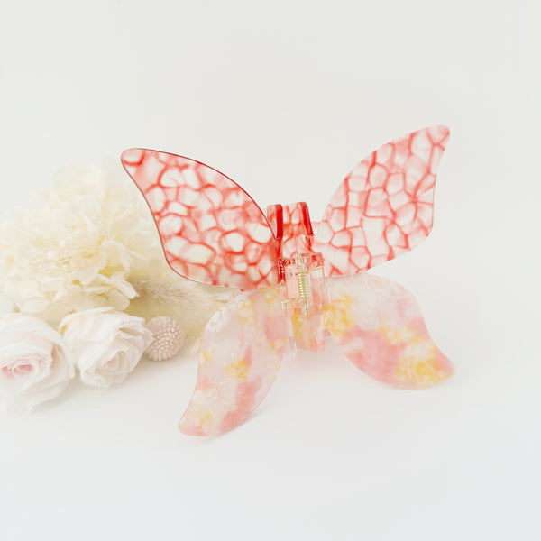 Large Butterfly Claw clips - Pink