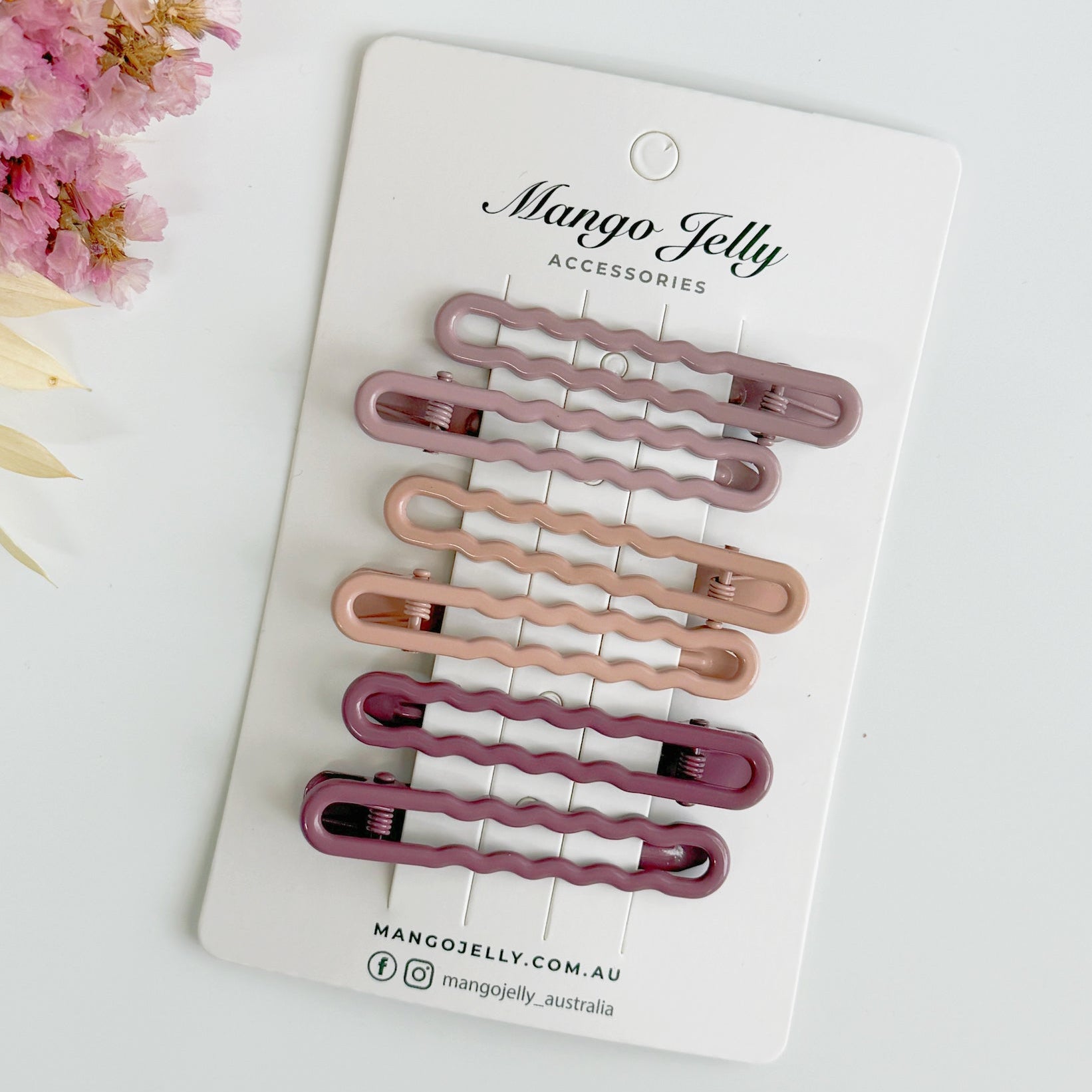 Gloss wavy hair clips