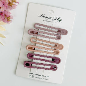 Gloss wavy hair clips