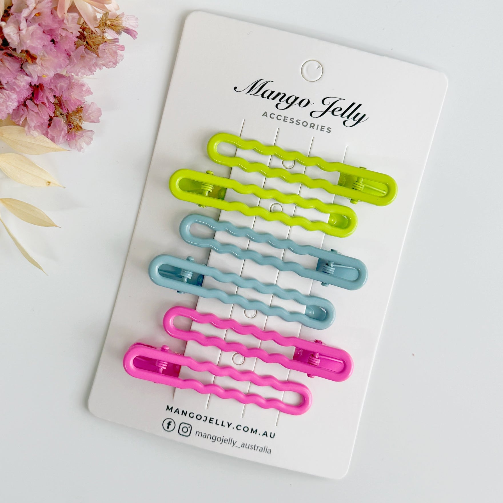 Gloss wavy hair clips