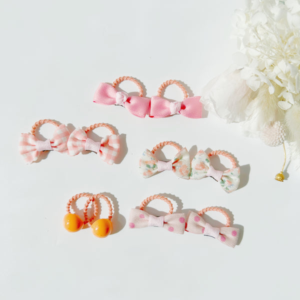 The Fluffy Collection -Pink Petite Hair ties