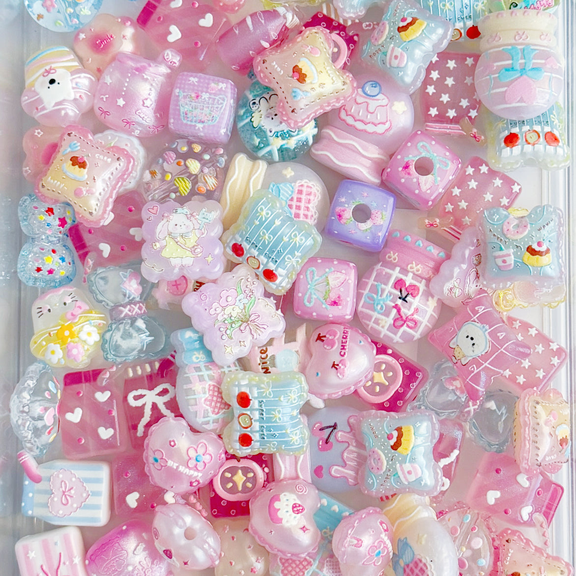 Premium Textured Acrylic Beads