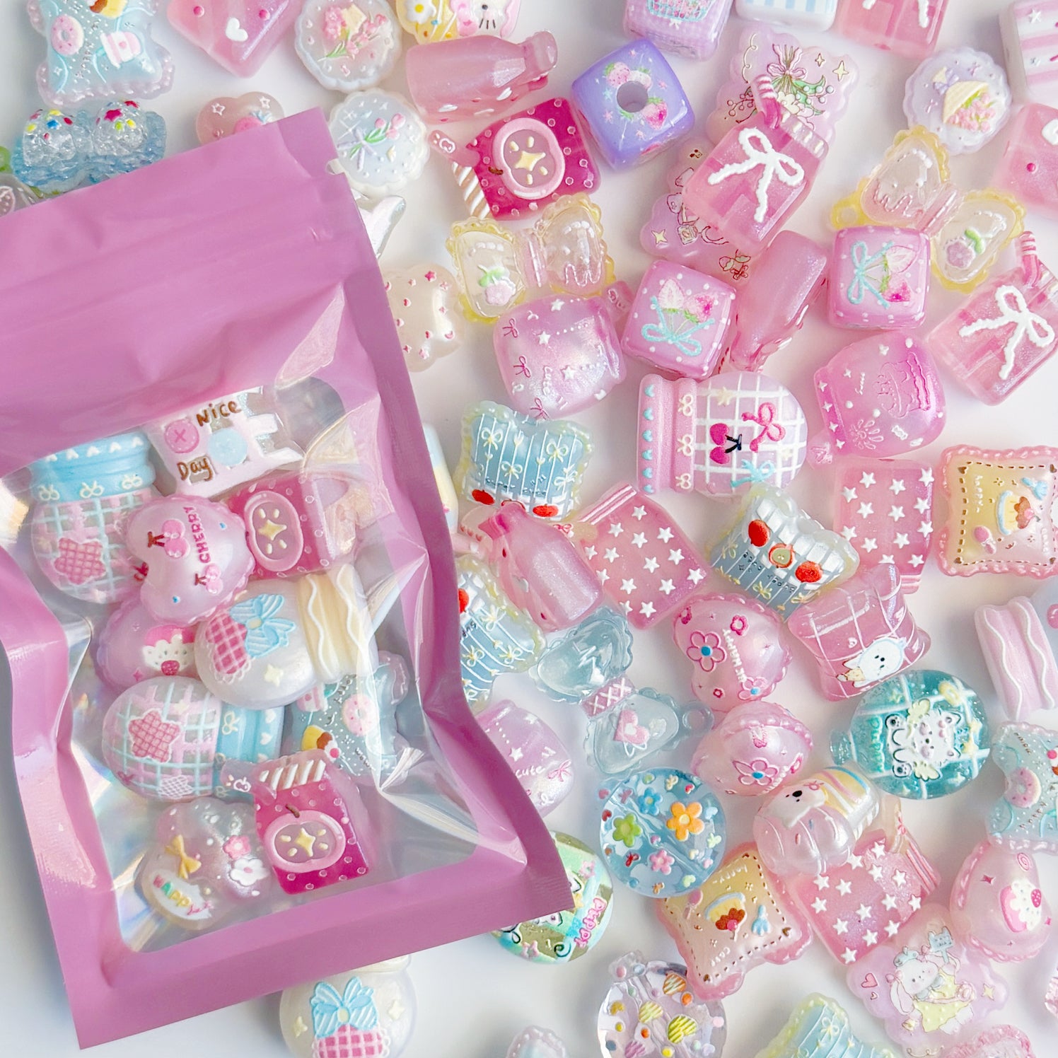 Premium Textured Acrylic Beads