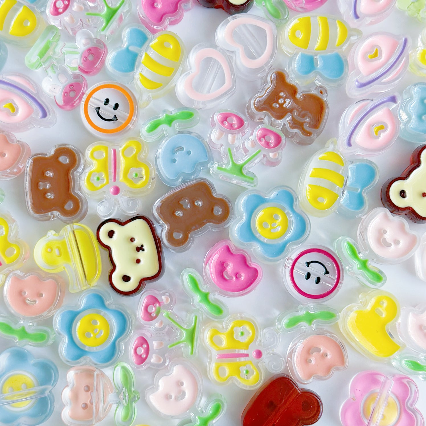 Acrylic cute 3D beads