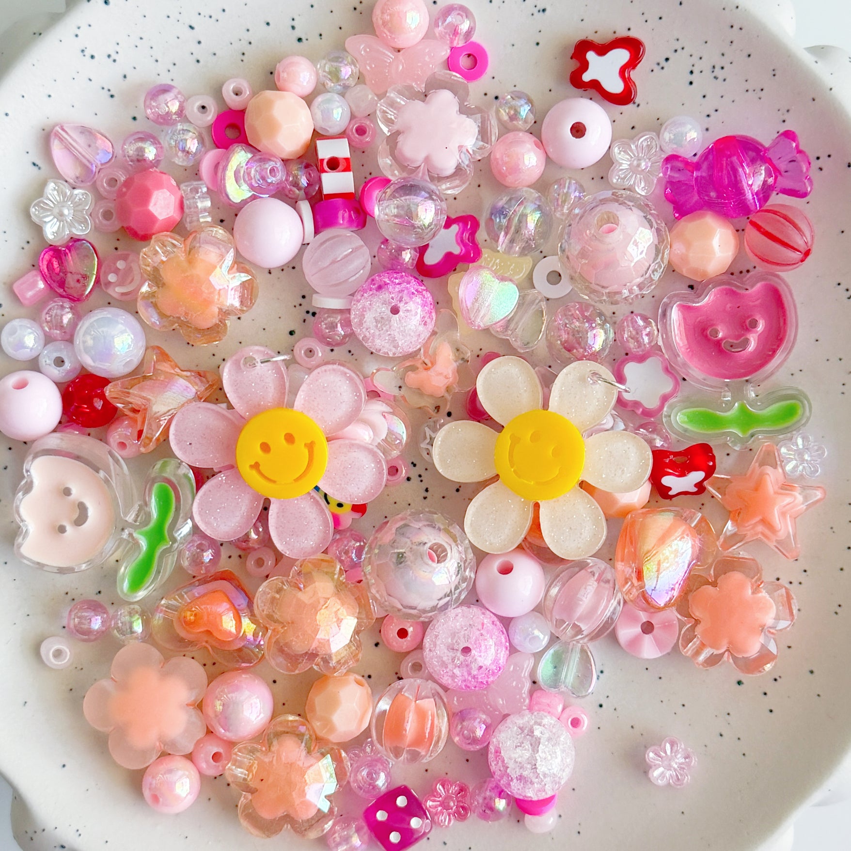 Pink Bead Soup Mix (60g) + 2 Bonus Charms