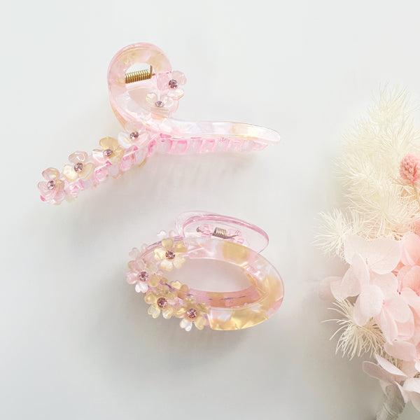 Delicate Floral Claw - Pink