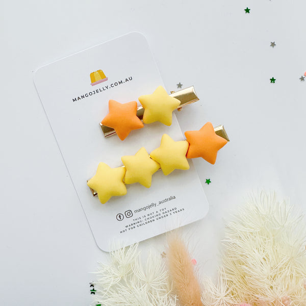 Candy Star Handmade Collection - bar clips (lemon)