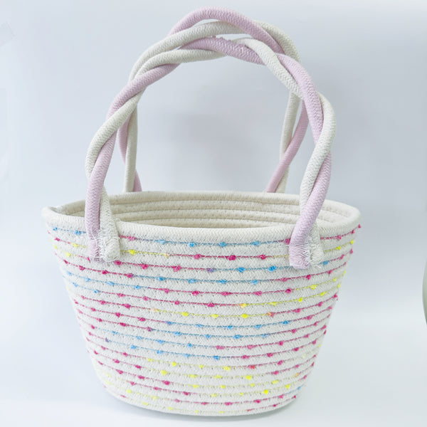 Cotton Rope basket tote bag - Sprinkle