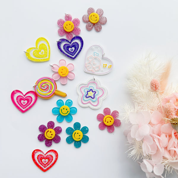 Charms pack Acrylics - assorted 5 pcs