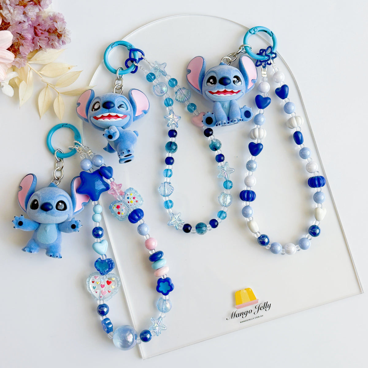 Stitch Beaded Charms | Handmade with Genuine TOP TOY Figures