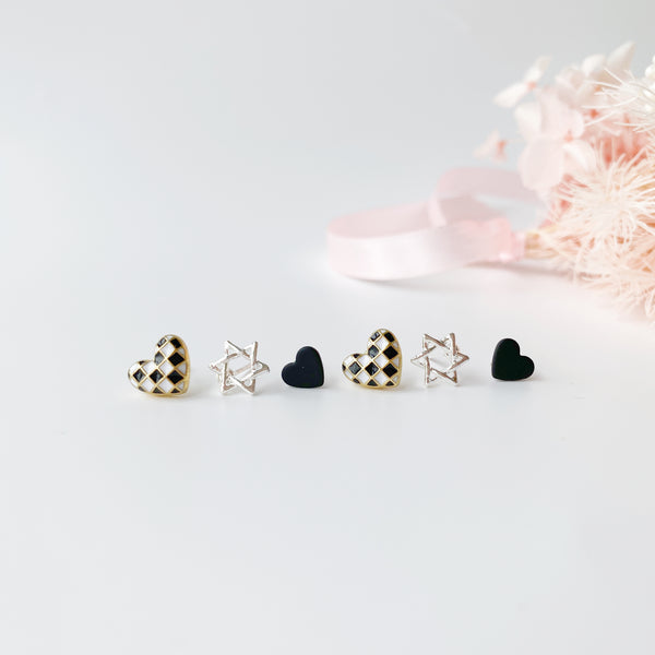 Sterling Silver Petite Studs 3 Pairs - Back on Stage