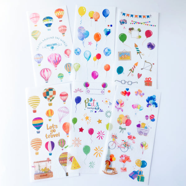 Washi Sticker Sheet set - Party Collection