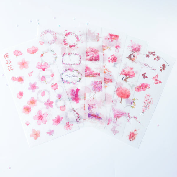 Washi Sticker Sheet set - Sakura